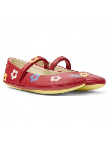 Camper Ballerines Rouge Fleuri Par le système avancé 