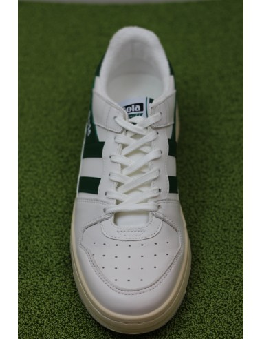 Men's All Court Sneaker - White/Green Leather basket pas cher