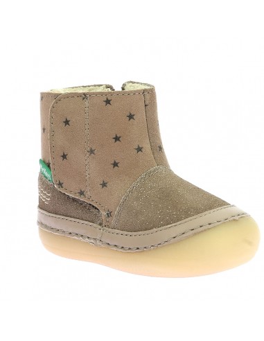 Kickers Sokifaune Bottes Beige Etoiles les ligaments