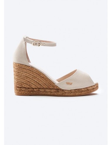 Aiguafreda Canvas Espadrille Sandal Wedges les ctes