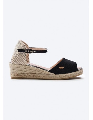 Cavall Canvas Espadrille Sandal Wedges Dans la société mordern