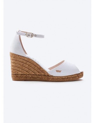 Aiguafreda Limited Edition Canvas Espadrille Sandal Wedges pas cher