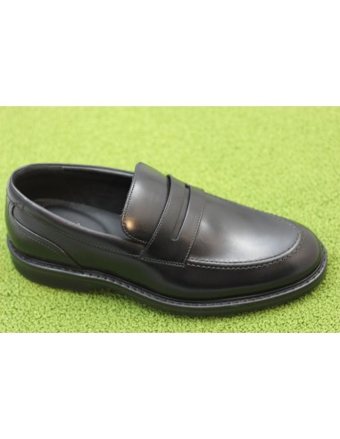 Men's Aldwin Step Penny Loafer - Black Leather pas cher