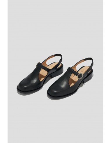 Diega T-Strap Slingback Flat in Black Toutes les collections ici