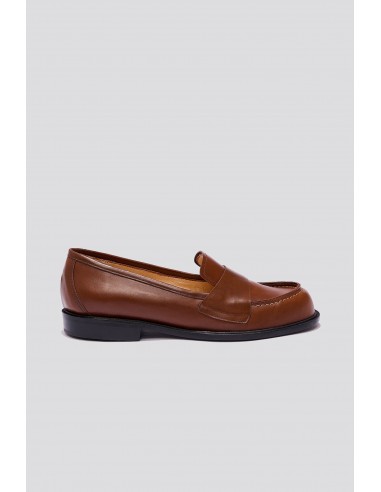 Sofia Loafer in Burnt Caramel le des métaux précieux