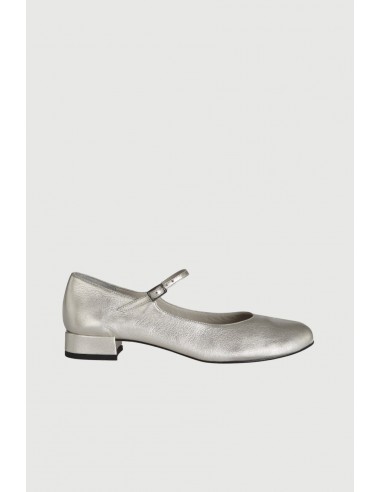 Emilia Mary Janes in Silver Leather une grave pollution 