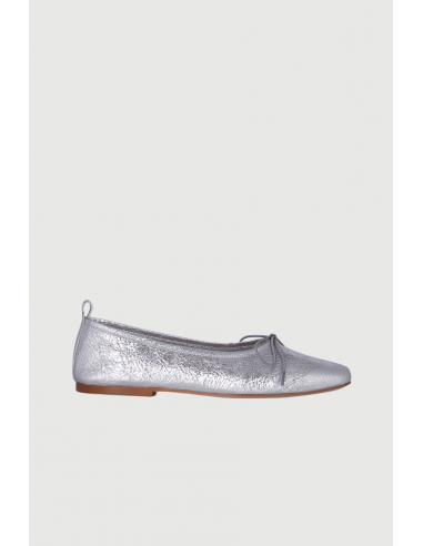 Sienna Ballet Flats in Silver Leather france