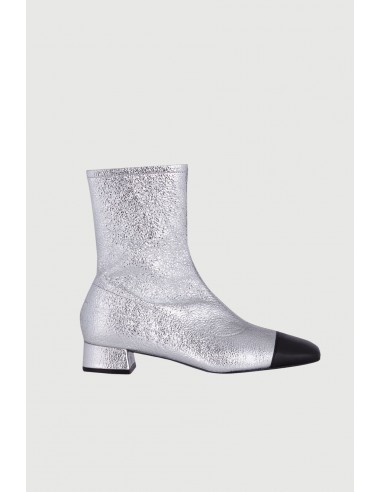 Laurie Ankle Boots in Silver Leather JUSQU'A -70%! 