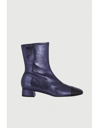 Laurie Ankle Boots in Ocean-coloured Metallic Leather Venez découvrir notre 