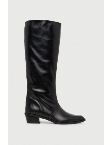 Sarah Boots in Black Leather votre