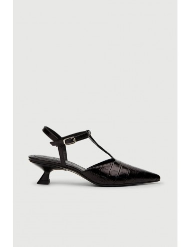 Camila Pumps in Black croc-effect Leather une grave pollution 