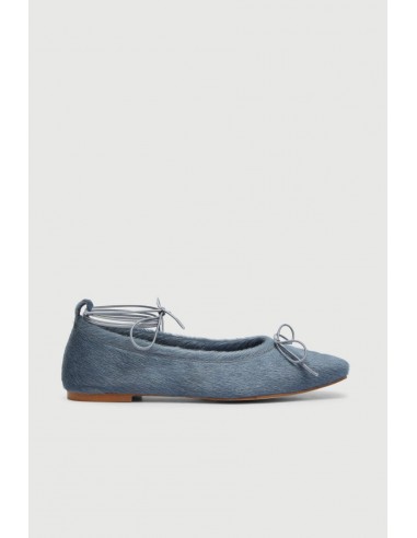 Sienna Ballet Flats in Grey Calf Hair Par le système avancé 