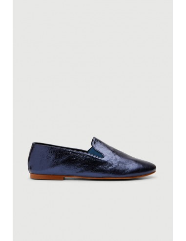 Cleo Loafers in Ocean-coloured Metallic Leather de la marque