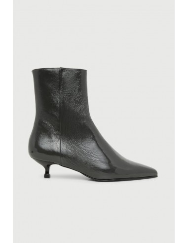 Paula Ankle Boots in Grey Patent Leather votre