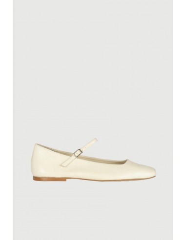 Julieta Mary Janes in Ivory Leather en ligne