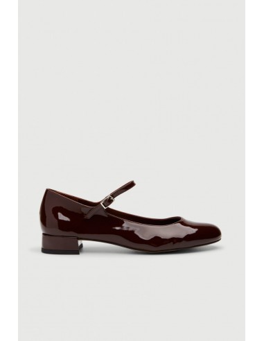 Emilia Mary Janes in Chocolate Patent Leather vous aussi creer 