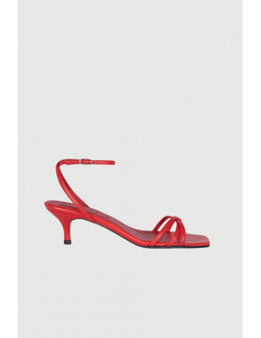 Uma Sandals in Red Leather vous aussi creer 