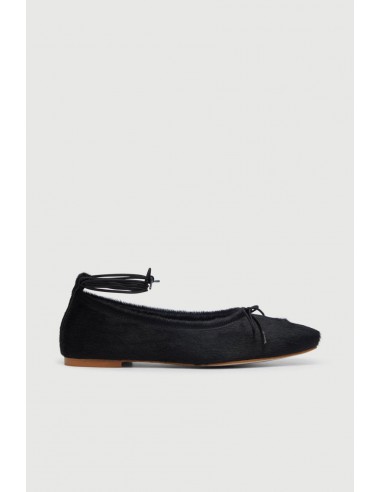 Sienna Ballet Flats in Black Calf Hair Profitez des Offres !