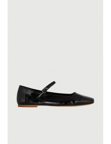 Julieta Mary Janes in Black Patent Leather destockage