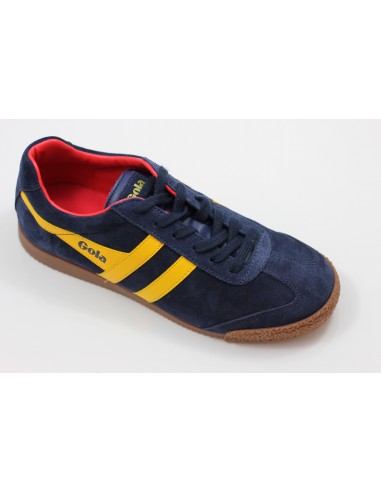 Men's Harrier Sneaker - Navy/Sun/Red Suede/Leather pas chere