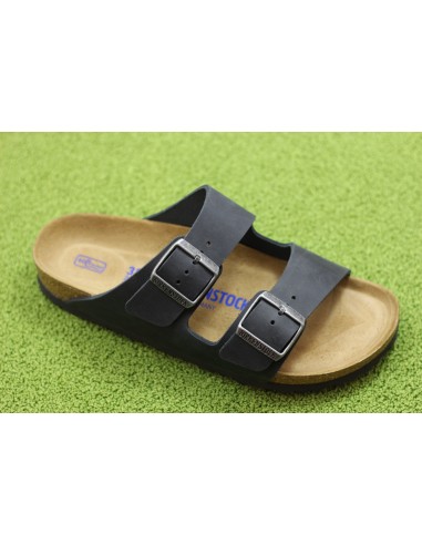 Men's Arizona Sandal - Black Oiled Leather de technologie