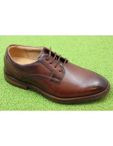 Men's Hugh Lace Oxford - Brown Leather rembourrage situé sous