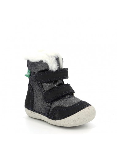 Kickers Sosnowkro Fourrées Marine Brillant JUSQU'A -70%! 